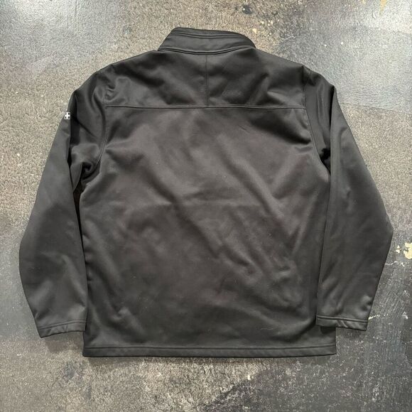 Swiss Tech Men’s Black 100% Polyester Zip Up Jacket High Neck Small Logo Size L - Picture 8 of 9